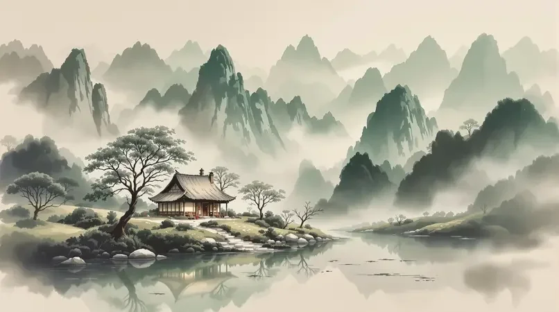 水墨丹青·山居图 - 高清视频网站 水墨丹青·山居图